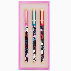 🆕 Kate Spade Fall Floral Fine Tip Pen Set